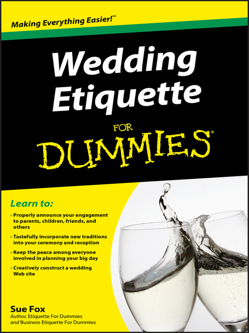 Title details for Wedding Etiquette For Dummies by Sue Fox - Available